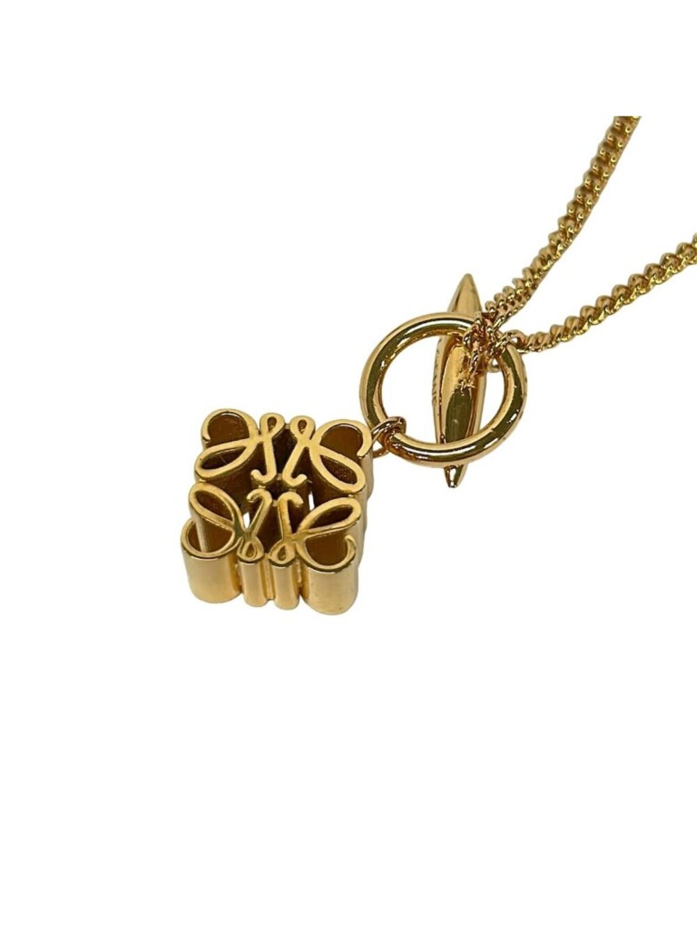 Loewe Necklace Anagram Pendant Gold